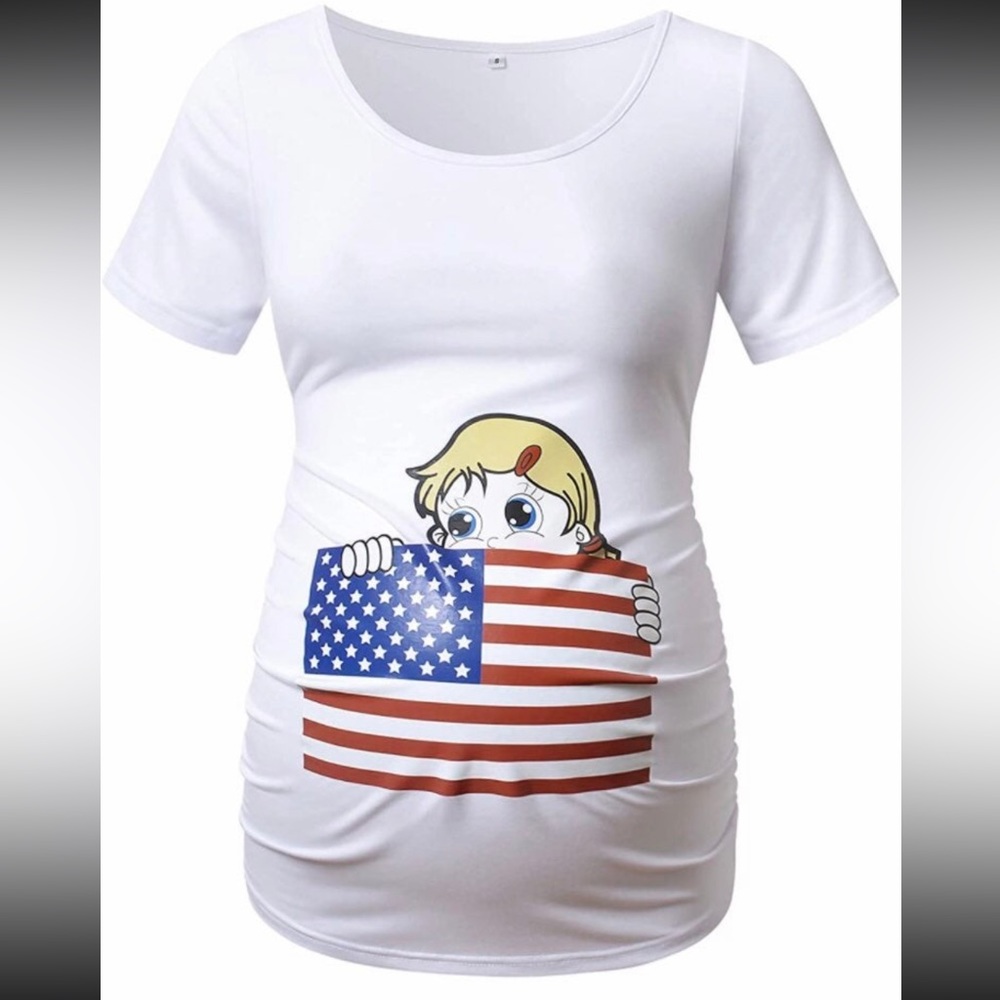 Maternity Shirt Short Sleeve Top